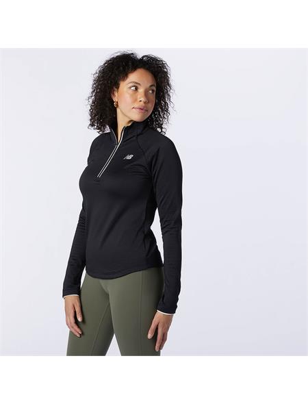New Balance Womens Impact Run Heat Grid Half Zip Top